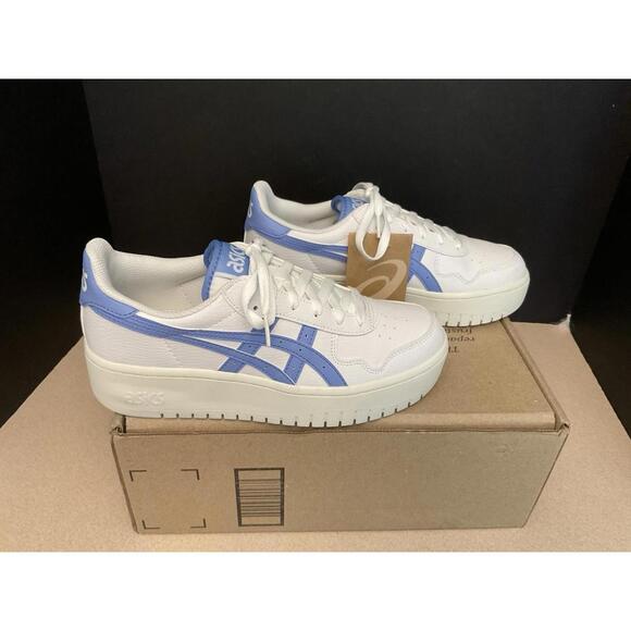 New! Womens ASICS Japan S PF White/Blue Project Platform Shoes. Size 8.5. Nice! - Picture 1 of 8